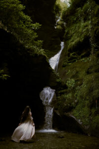 Wedding at St Nectan's Glen Waterfall Rachel Le Faye