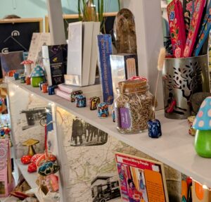 Gifts on shelf at St Nectan's Glen
